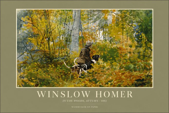 Winslow Homer In the Woods, Autumn No6 - Poster