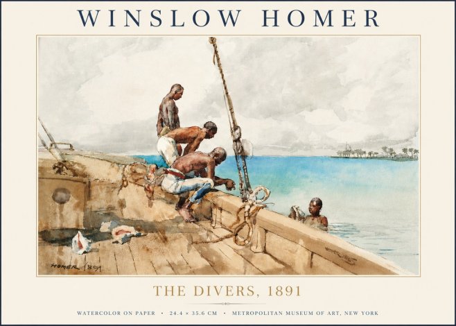Winslow Homer The Divers (1891) No3 - Poster