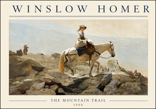 Winslow Homer The Mountain Trail No5 - Poster
