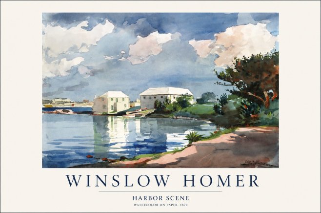 Winslow Homer Harbor Scene No1 - Poster
