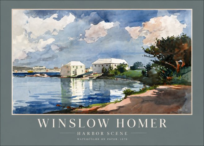 Winslow Homer Harbor Scene No6 - Poster