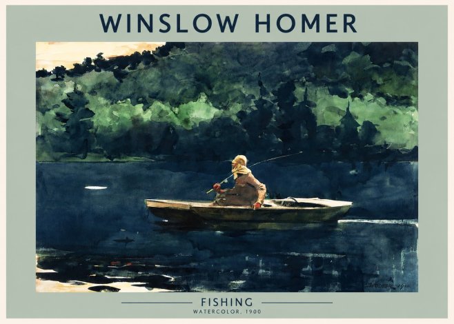 Winslow Homer Fishing No2 - Poster