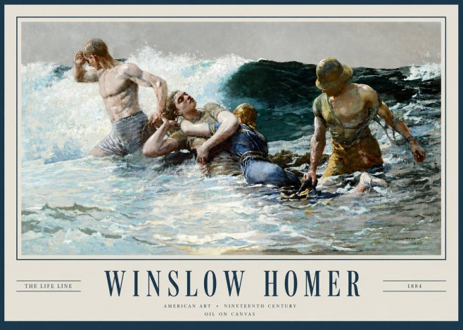 Winslow Homer The Life Line No2 - Poster