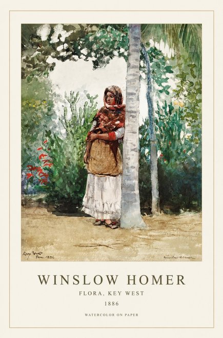Winslow Homer Flora, Key West No1 - Poster