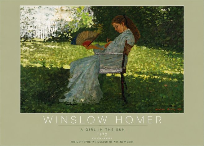 Winslow Homer A Girl in the Sun No6 - Poster