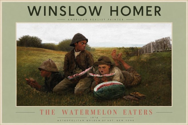 Winslow Homer The Watermelon Eaters No2 - Poster
