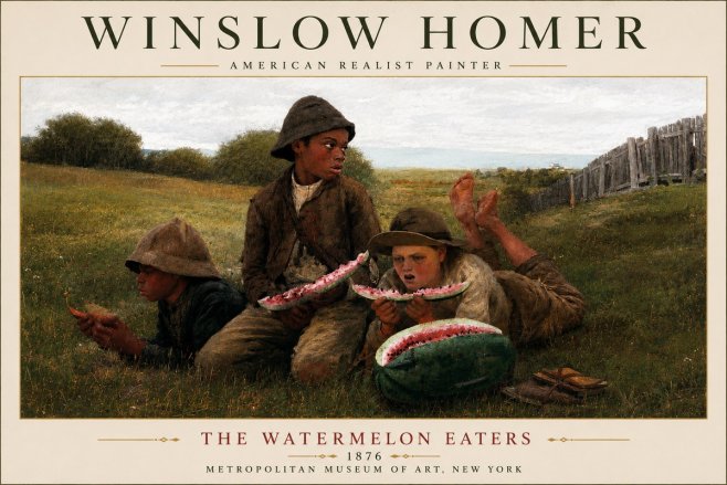 Winslow Homer The Watermelon Eaters No4 - Poster