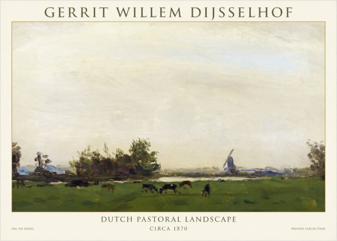 Gerrit Willem Dijsselhof Dutch Pastoral Landscape No1 - Poster