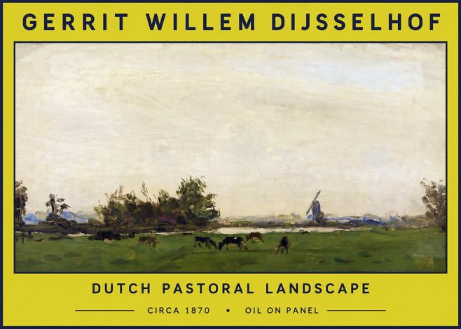 Gerrit Willem Dijsselhof Dutch Pastoral Landscape No5 - Poster