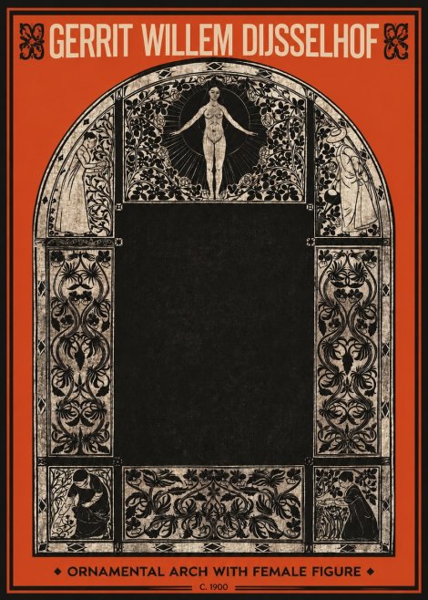Gerrit Willem Dijsselhof Ornamental Composition - Design for a Printed Panel No3 - Poster