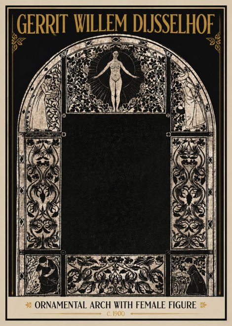 Gerrit Willem Dijsselhof Ornamental Composition - Design for a Printed Panel No6 - Poster