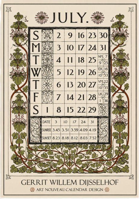 Gerrit Willem Dijsselhof July. No2 - Poster