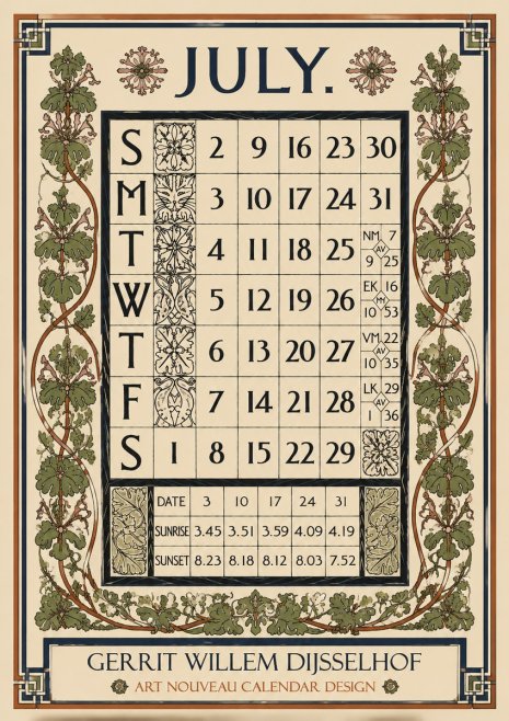 Gerrit Willem Dijsselhof July. No4 - Poster