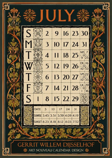 Gerrit Willem Dijsselhof July. No5 - Poster