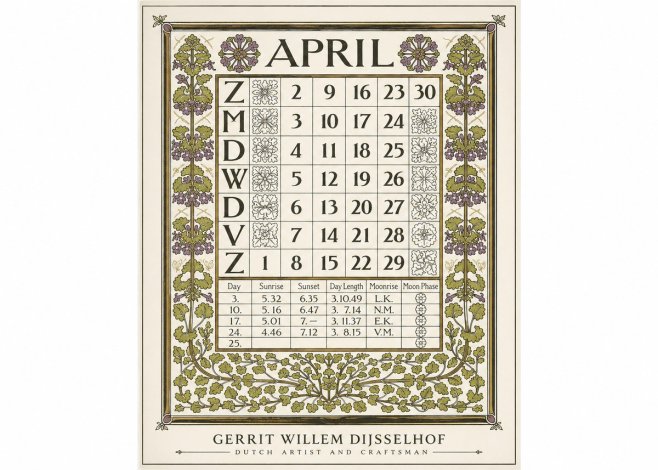 Gerrit Willem Dijsselhof April No1 - Poster