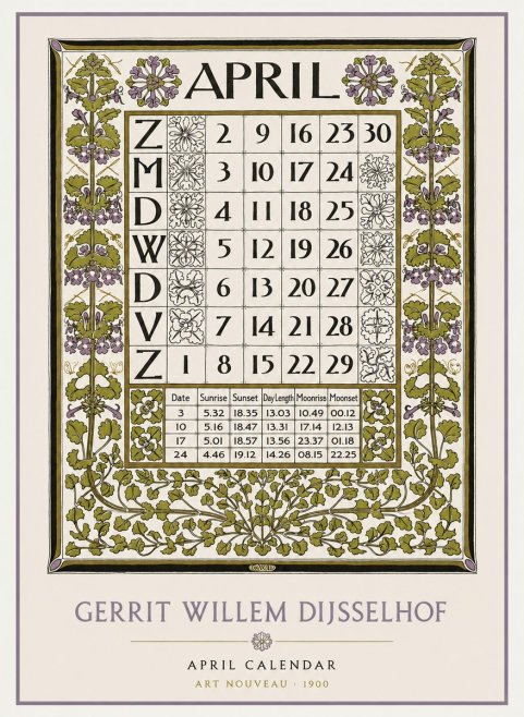 Gerrit Willem Dijsselhof April No2 - Poster