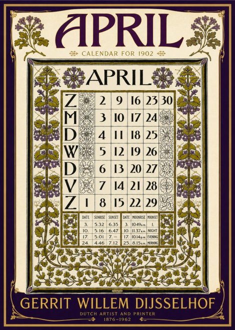 Gerrit Willem Dijsselhof April No6 - Poster