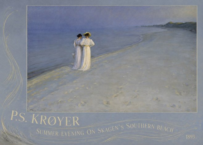 P.S. Krøyer Summer Evening on Skagen's Southern Beach No3 - Poster