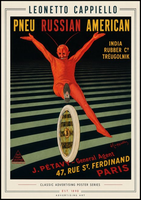 Leonetto Cappiello Pneu Russian American No6 - Poster