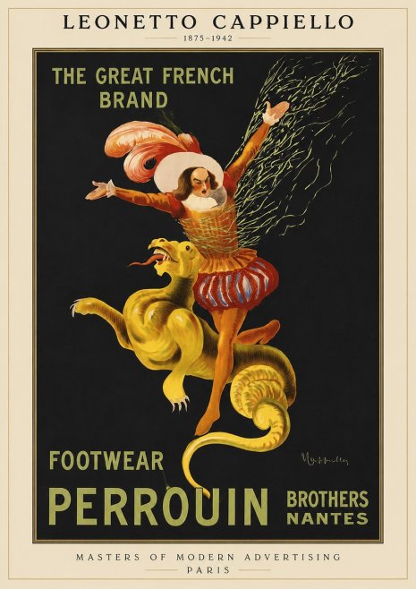 Leonetto Cappiello Footwear Perrouin No1 - Poster
