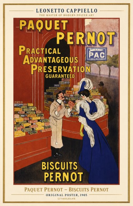 Leonetto Cappiello Paquet Pernot – Biscuits Pernot No1 - Poster