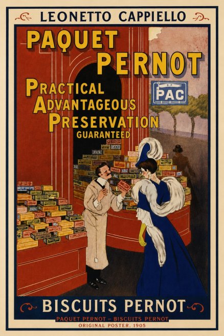Leonetto Cappiello Paquet Pernot – Biscuits Pernot No3 - Poster