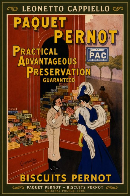 Leonetto Cappiello Paquet Pernot – Biscuits Pernot No6 - Poster