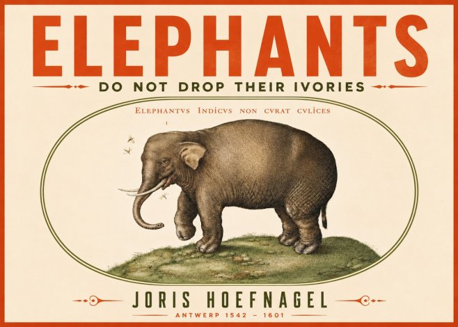 Joris Hoefnagel Elephant Does Not Drop Its Ivories No5 - Poster