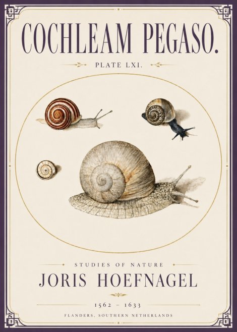 Joris Hoefnagel The Four Snails No5 - Poster