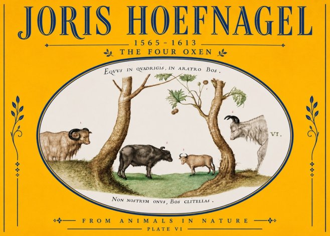 Joris Hoefnagel The Four Oxen No5 - Poster