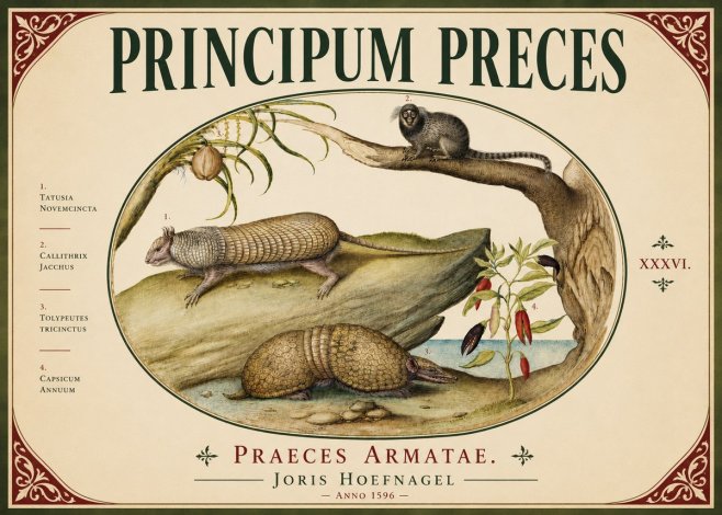 Joris Hoefnagel Praeces Armatae. No6 - Poster