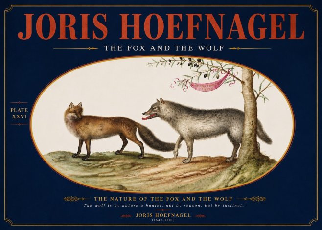 Joris Hoefnagel The Fox and the Wolf No4 - Poster