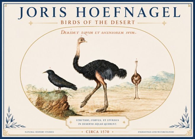 Joris Hoefnagel Birds of the Desert No4 - Poster
