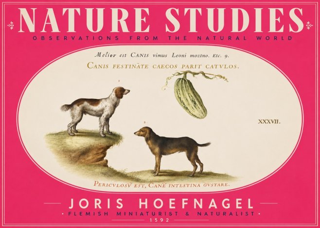 Joris Hoefnagel Canis Festinas Caecos Parit Catulos No5 - Poster