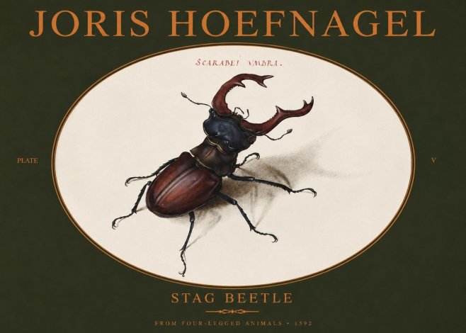Joris Hoefnagel Stag Beetle No2 - Poster