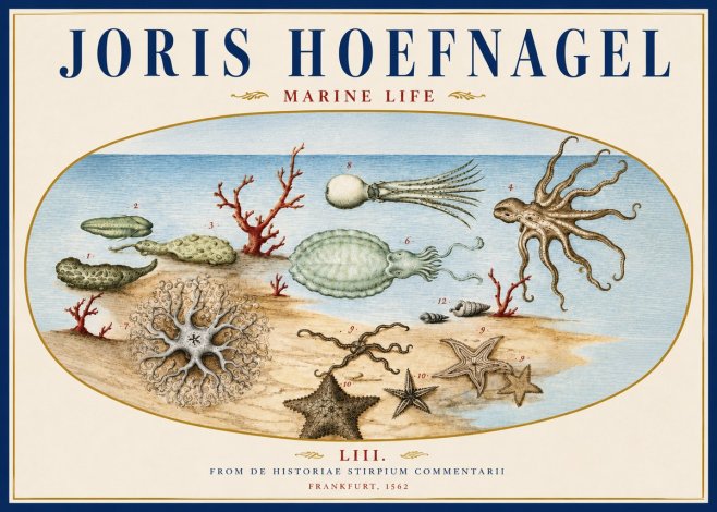 Joris Hoefnagel Marine Life No4 - Poster