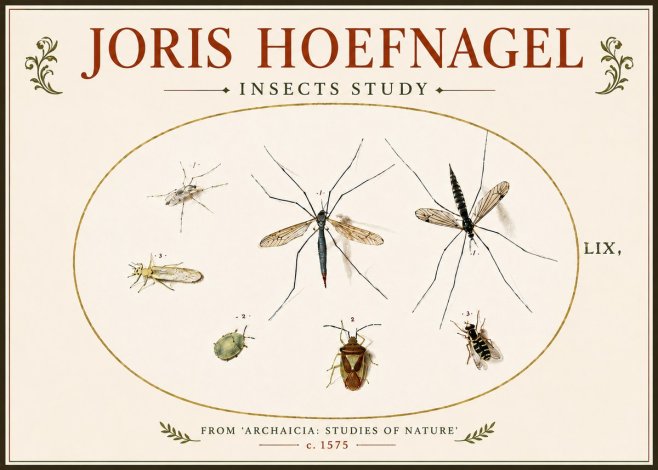 Joris Hoefnagel Insects Study I No6 - Poster