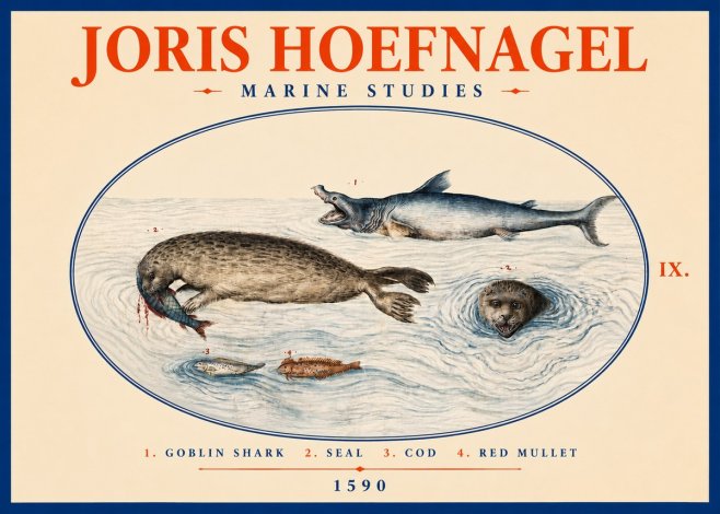 Joris Hoefnagel Marine Studies No2 - Poster