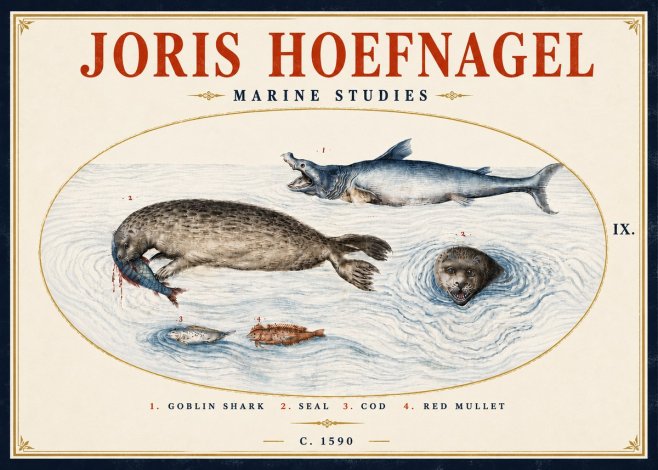 Joris Hoefnagel Marine Studies No5 - Poster
