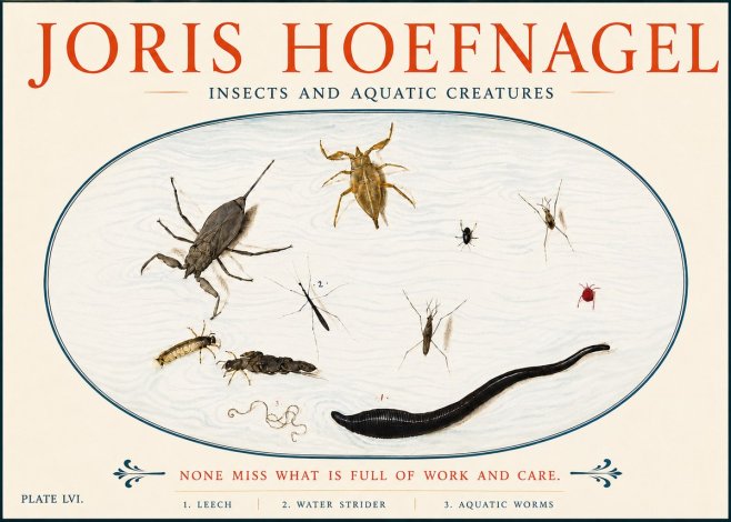 Joris Hoefnagel Insects and Aquatic Creatures No5 - Poster