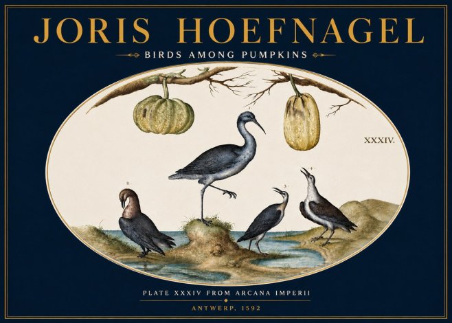 Joris Hoefnagel Birds and Fruits No5 - Poster