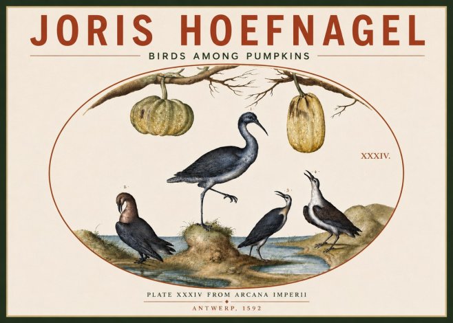 Joris Hoefnagel Birds and Fruits No6 - Poster