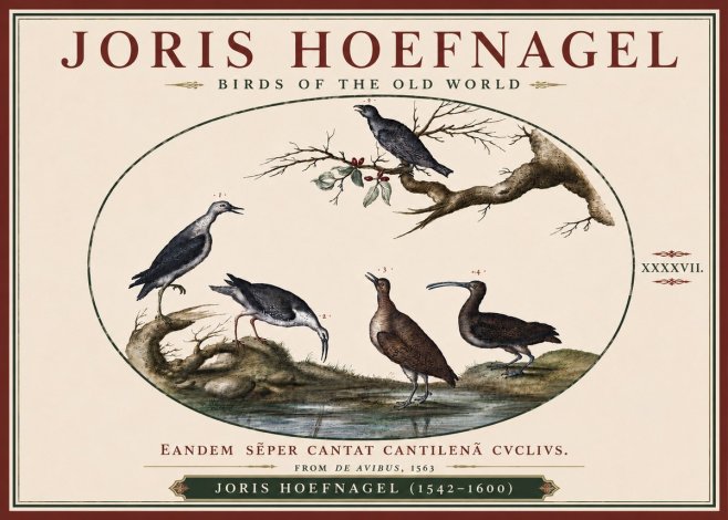 Joris Hoefnagel Birds of the Old World No6 - Poster