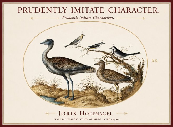 Joris Hoefnagel Prudently Imitate Character. No1 - Poster
