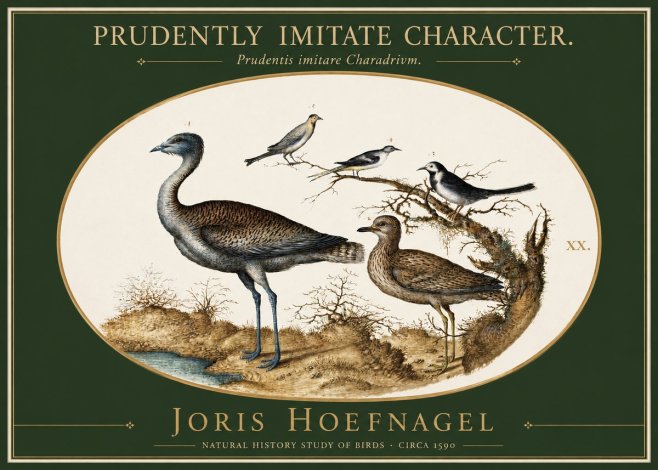 Joris Hoefnagel Prudently Imitate Character. No2 - Poster