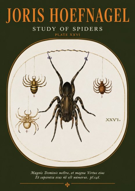 Joris Hoefnagel Study of Spiders No2 - Poster