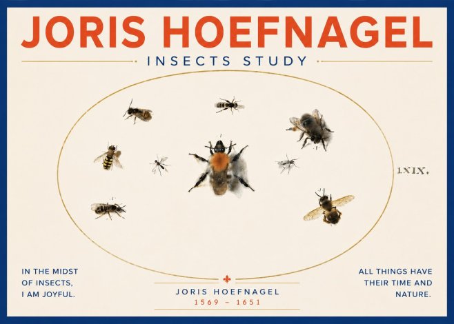 Joris Hoefnagel Insects Study II No4 - Poster