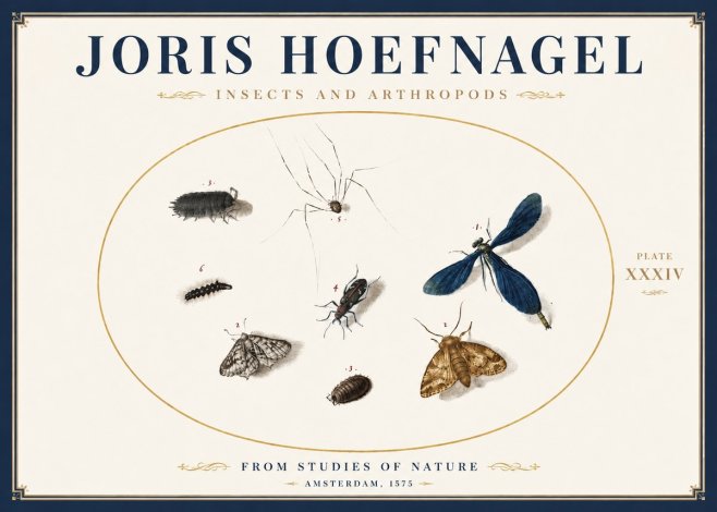 Joris Hoefnagel Insects and Arthropods No4 - Poster