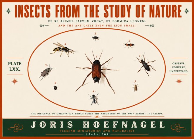 Joris Hoefnagel Insects from the Study of Nature No5 - Poster