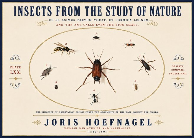 Joris Hoefnagel Insects from the Study of Nature No6 - Poster
